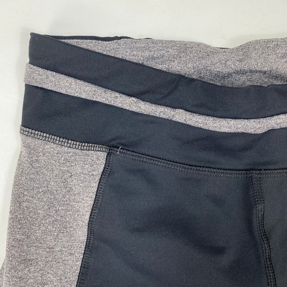 C9 Champion Capri Leggings Colorblock Black Gray Yoga Mesh Womens Moisturewick - Picture 4 of 8